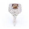 Image 4 : Fancy Brown Diamond Vintage Estate 18K Ring