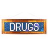 Image 11 : Antique Pharmacy Stained Glass Drugs Sign