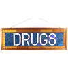 Image 1 : Antique Pharmacy Stained Glass Drugs Sign