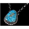 Image 4 : Navajo B Lee Sterling & Kingman Turquoise Necklace