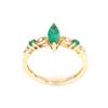 Image 1 : Natural Emerald and Diamond 14K Gold Ring