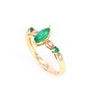 Image 6 : Natural Emerald and Diamond 14K Gold Ring