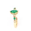 Image 7 : Natural Emerald and Diamond 14K Gold Ring