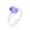 Image 10 : Natural Tanzanite & Diamond 14K Ring