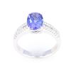 Image 3 : Natural Tanzanite & Diamond 14K Ring