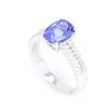 Image 4 : Natural Tanzanite & Diamond 14K Ring