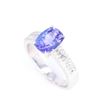 Image 8 : Natural Tanzanite & Diamond 14K Ring