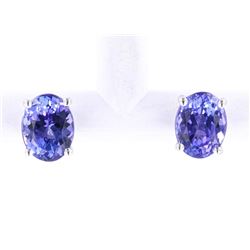 Tanzanite (4.73ct) Solitaire 14K Stud Earrings