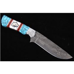 Navajo Dave Yellowhorse Turquoise Bass Knife