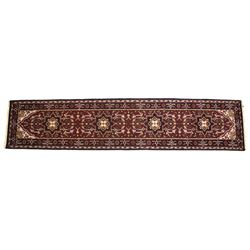 Heriz Serapi Persian Hand Knotted Wool Runner 1930