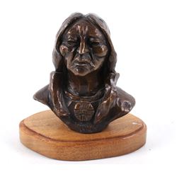 Gordon Monroe Sitting Bull Original Bronze Bust
