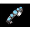 Image 3 : Signed Navajo Sterling & Kingman Turquoise Cuff