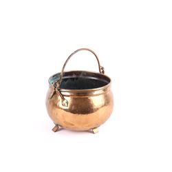19th C. Dovetail Continental Copper Hanging Kettle