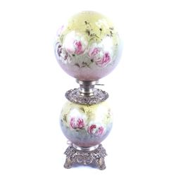 Gone With The Wind Painted Glass Parlor Lamp
