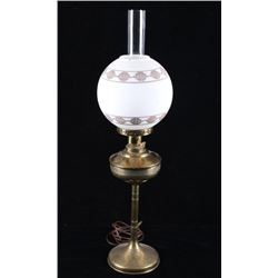 Art Deco Brass Converted Oil Lamp Stand