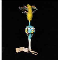 1950's Pueblo Santo Domingo Gourd Dance Rattle