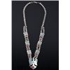 Image 1 : Navajo Chip Inlay Turquoise & Coral Necklace