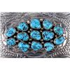 Image 7 : Navajo Sterling & Kingman Turquoise Belt Buckle