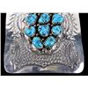 Image 8 : Navajo Sterling & Kingman Turquoise Belt Buckle