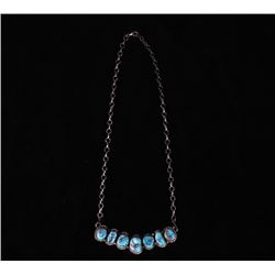 Signed Sterling & Kingman Turquoise Necklace