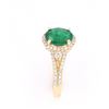 Image 3 : Natural Emerald Oval Cut with Diamonds in 10K Ring
