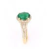 Image 7 : Natural Emerald Oval Cut with Diamonds in 10K Ring