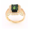 Image 2 : Green Tourmaline and Diamonds Set in 14K Ring