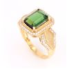 Image 3 : Green Tourmaline and Diamonds Set in 14K Ring