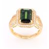 Image 6 : Green Tourmaline and Diamonds Set in 14K Ring