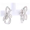 Image 3 : Diamond Ribbon Set Modern 18K Stud Earrings