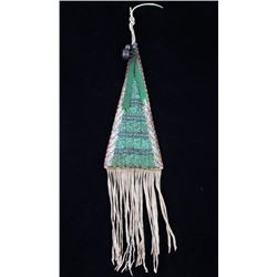 Sioux Fully Beaded Tomahawk Hide Drop 1900-1950