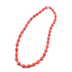 Striking Southwestern Coral Bead Necklace