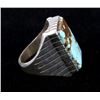 Image 6 : Navajo Ray Jack Kingman Turquoise & Silver Ring