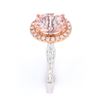 Image 4 : Morganite and Diamond 14K Rose and White Gold Ring