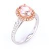 Image 8 : Morganite and Diamond 14K Rose and White Gold Ring