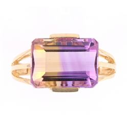 Bi-Color Ametrine (7.46ct) 14K Ring