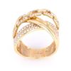 Image 2 : Modern Designer 14K Gold Ring set with Diamonds