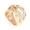 Image 3 : Modern Designer 14K Gold Ring set with Diamonds
