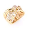 Image 5 : Modern Designer 14K Gold Ring set with Diamonds