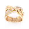 Image 6 : Modern Designer 14K Gold Ring set with Diamonds