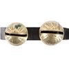 Image 19 : Large Graduated Brass Sleigh Bells Leather Collar