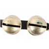 Image 21 : Large Graduated Brass Sleigh Bells Leather Collar