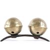 Image 22 : Large Graduated Brass Sleigh Bells Leather Collar