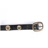 Image 3 : Large Graduated Brass Sleigh Bells Leather Collar