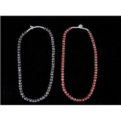 Early Native American Skunk Bead Trade Necklaces