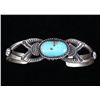 Image 2 : Navajo Eva Billah Sand Cast Kingman Turquoise Cuff