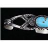 Image 3 : Navajo Eva Billah Sand Cast Kingman Turquoise Cuff