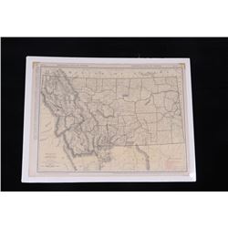 Rand McNally Standard Map of Montana c1920