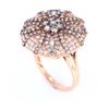 Image 3 : Brown Diamond Antique Style Cocktail 14K Ring