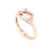 Image 1 : Morganite and Diamond set in 14K Rose Gold Ring